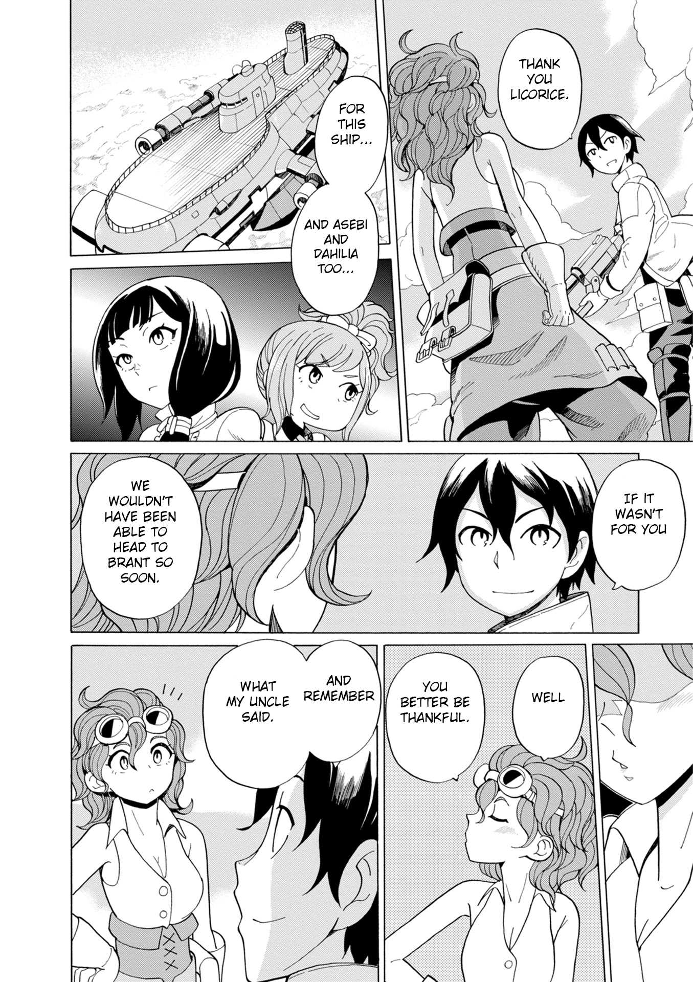 Asebi and Adventurers of Sky World Chapter 43 page 6 - Chapter 43: Nazuna​‘s struggle and Licorice’s indecision​