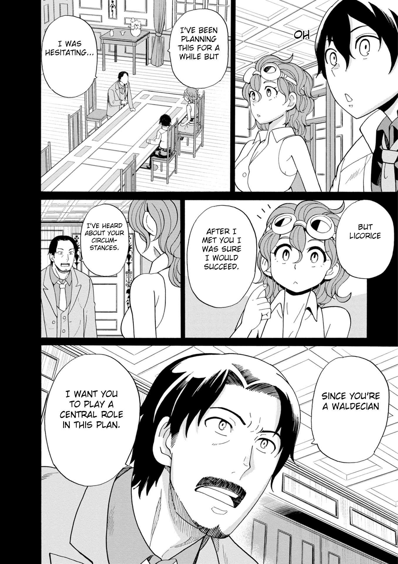 Asebi and Adventurers of Sky World Chapter 43 page 8 - Chapter 43: Nazuna​‘s struggle and Licorice’s indecision​
