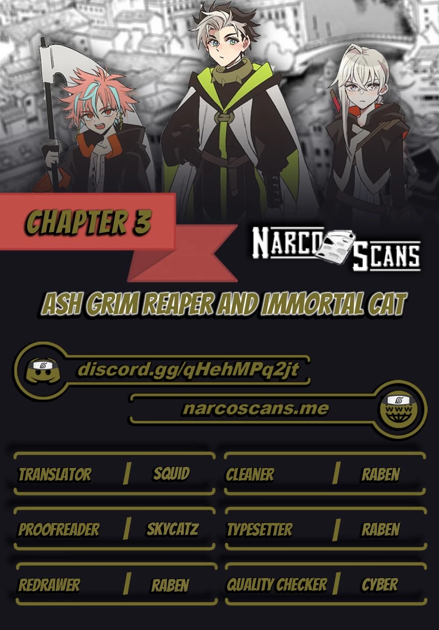 Ash Grim Reaper and Immortal Cat Chapter 3 page 1 - Chapter 3: Test for a god of death's slave
