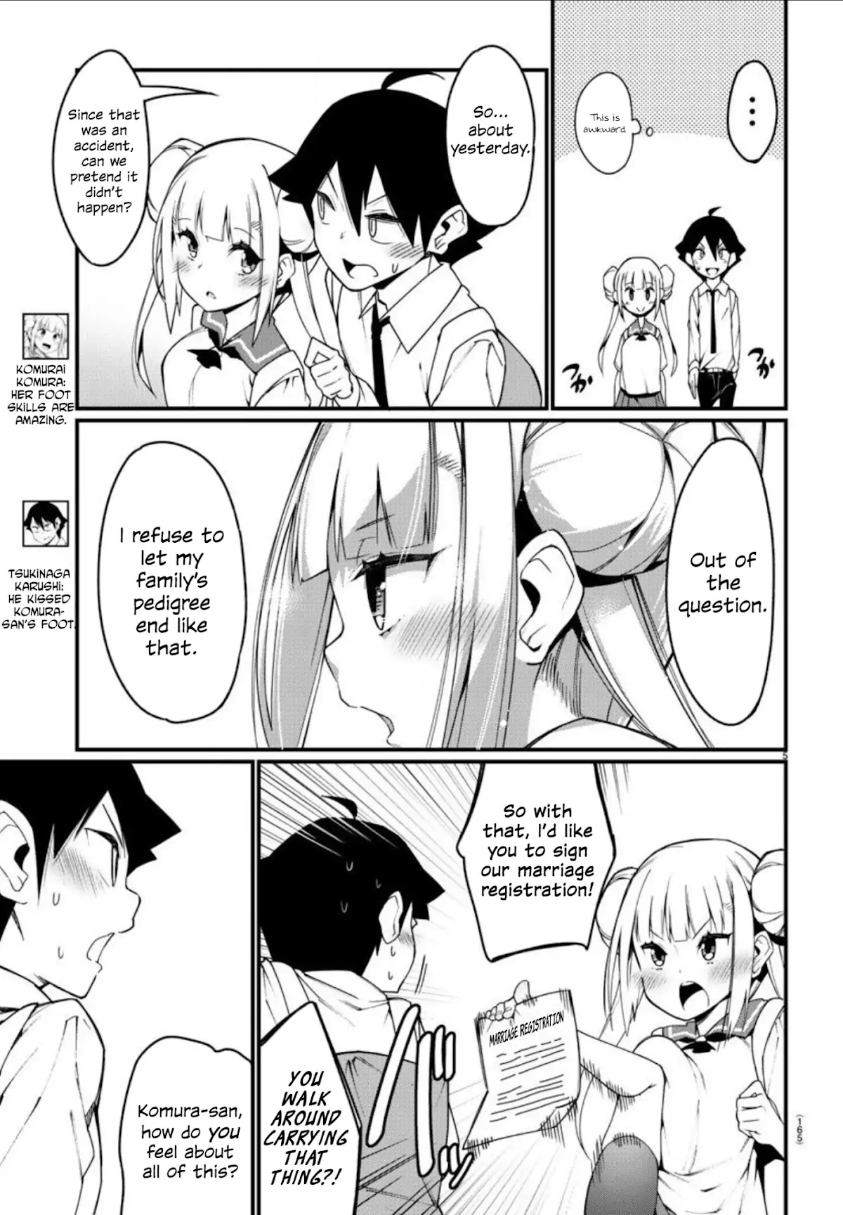 Ashigei Shoujo Komura-san Chapter 2 page 5 - Chapter 2: Step 2: I Respect That.