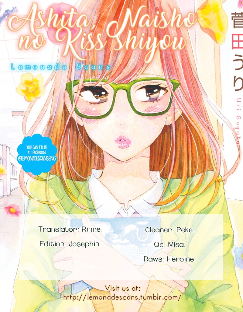 Ashita, Naisho no Kiss shiyou Chapter 4 page 2 - Chapter 4: Kiss 4