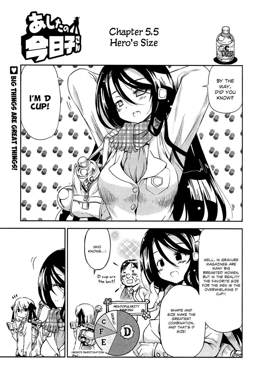 Ashita no Kyouko-san Chapter 5.5 page 1 - Chapter 5.5: Hero's Size