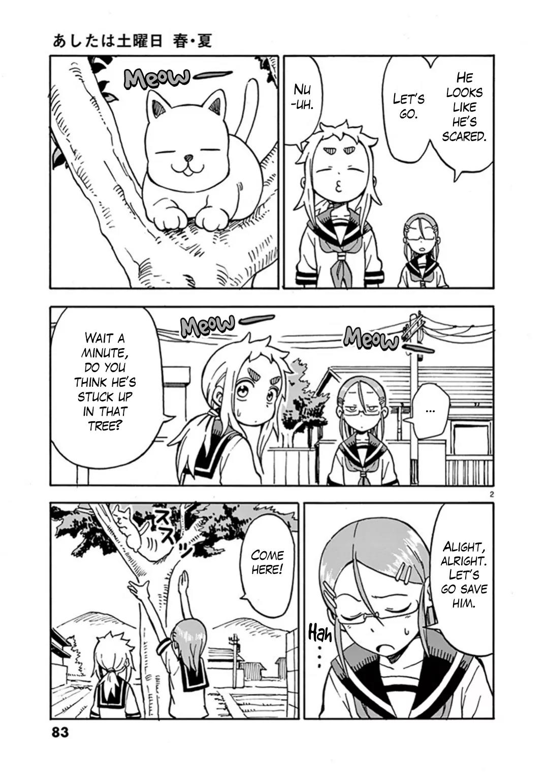 Ashita wa Doyoubi Chapter 14 page 2 - Chapter 14: Cat Rescue