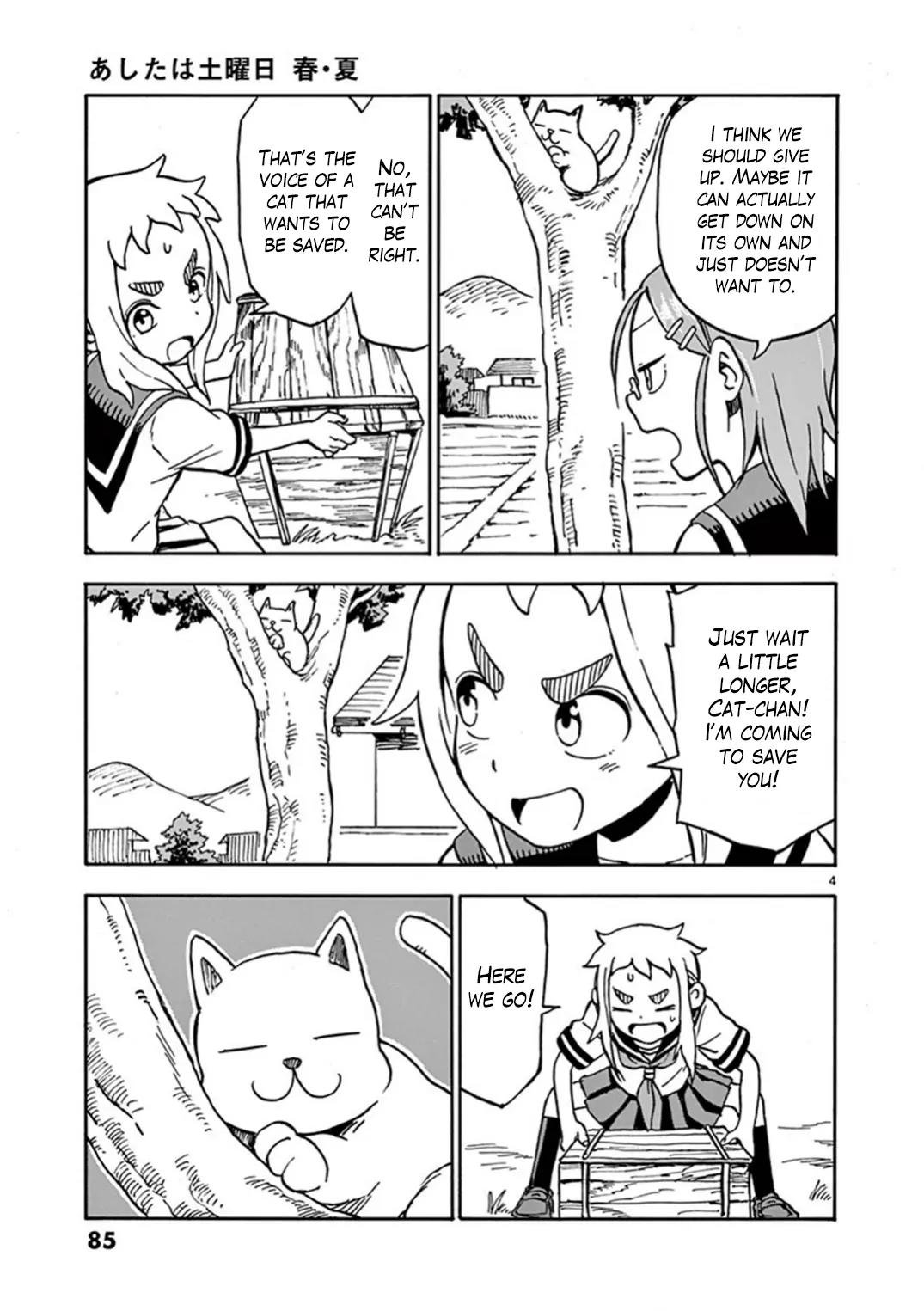 Ashita wa Doyoubi Chapter 14 page 4 - Chapter 14: Cat Rescue