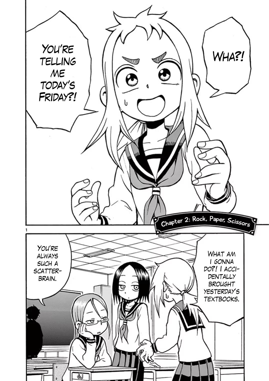 Ashita wa Doyoubi Chapter 2 page 1 - Chapter 2: Rock, Paper, Scissors