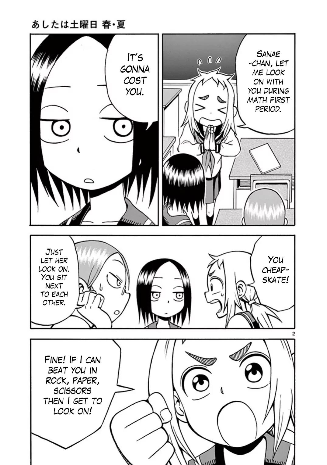 Ashita wa Doyoubi Chapter 2 page 2 - Chapter 2: Rock, Paper, Scissors