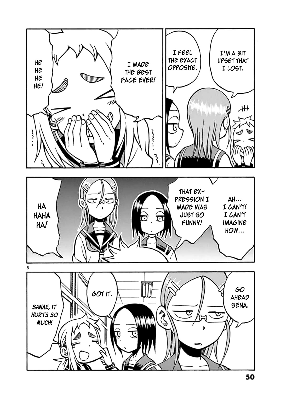 Ashita wa Doyoubi Chapter 32 page 5 - Chapter 32: You Laugh You Lose
