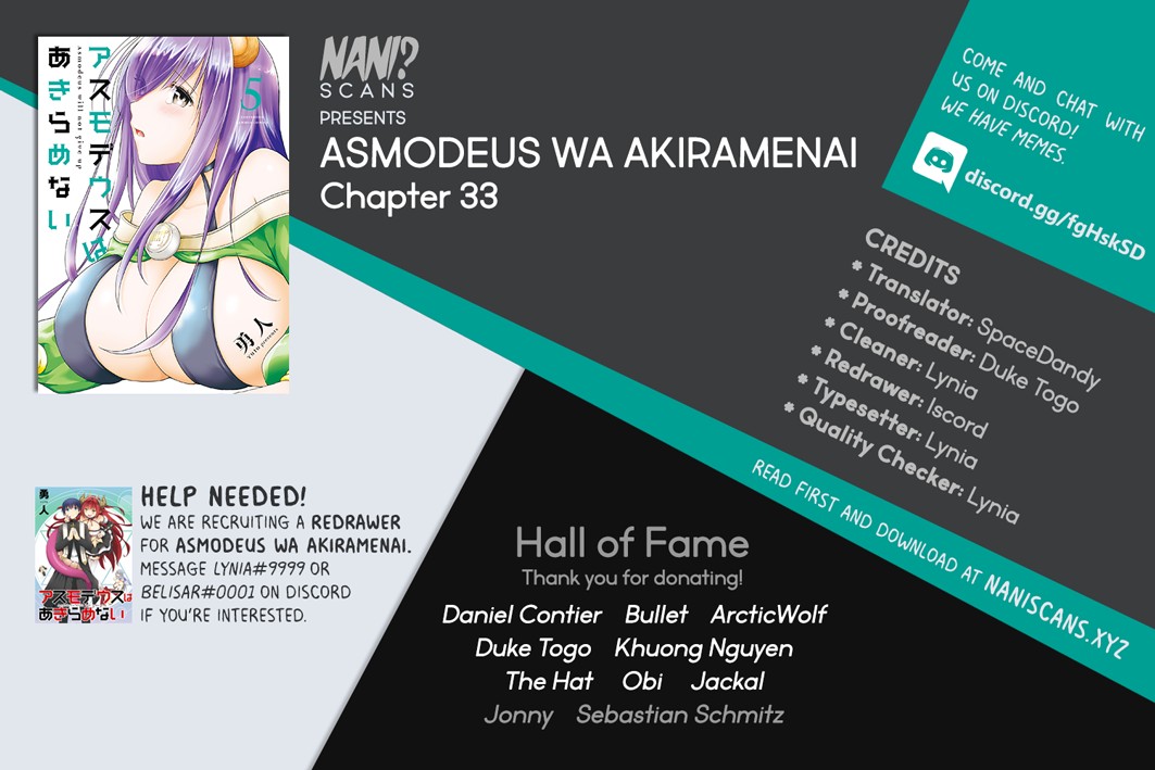 Asmodeus wa Akiramenai Chapter 33 page 1 - Chapter 33: Black Magic Research Club's Crisis