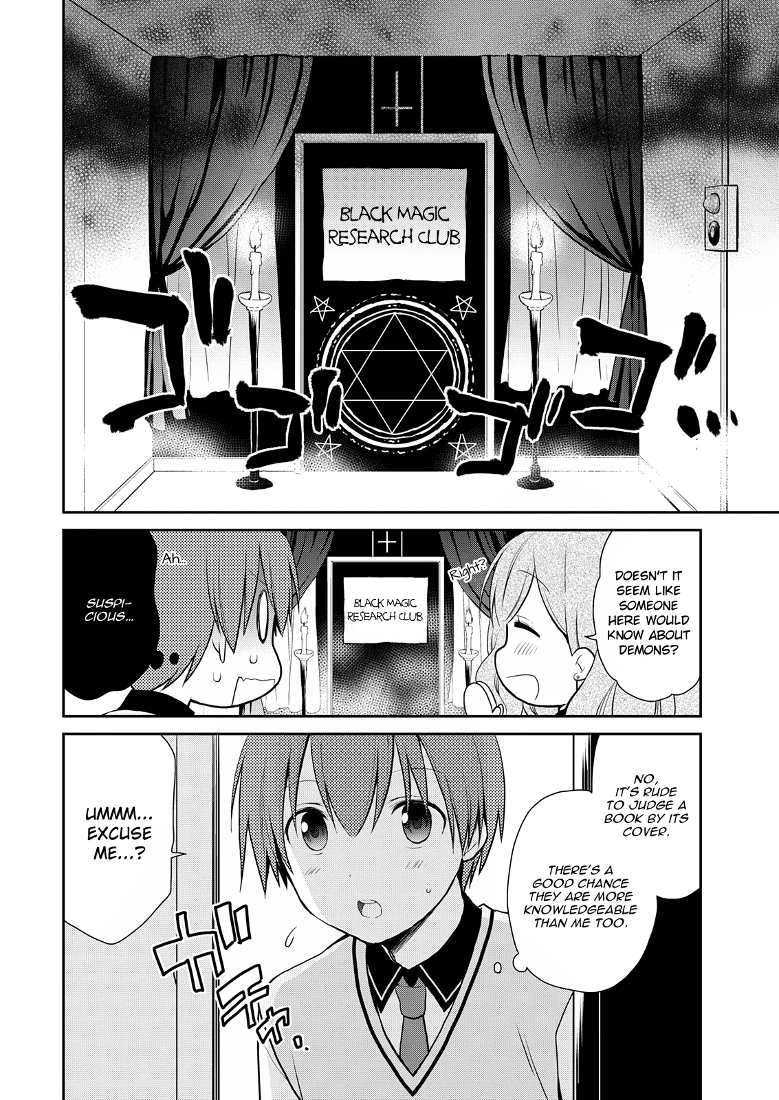 Asmodeus wa Akiramenai Chapter 9 page 5 - Chapter 9: Welcome to the Black Magic Research Club!