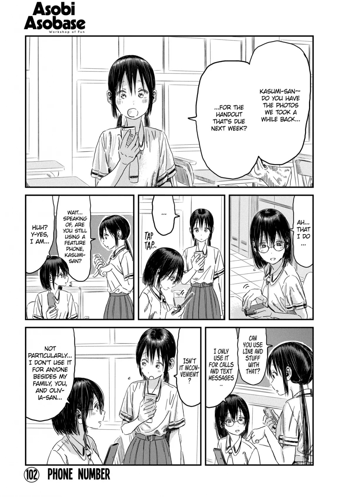 Asobi Asobase Chapter 102 page 1 - Chapter 102: Phone Number