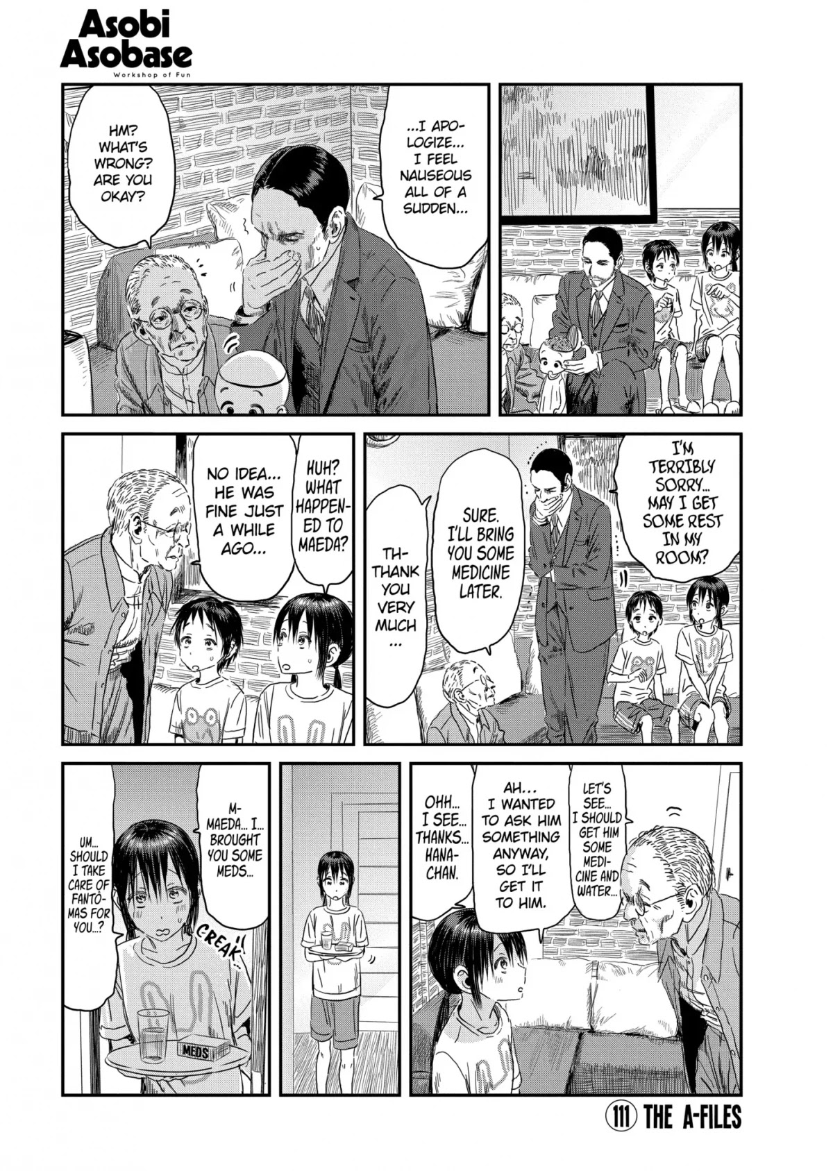 Asobi Asobase Chapter 111 page 1 - Chapter 111: The A-Files