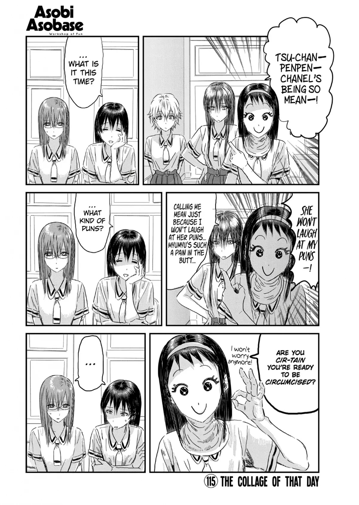 Asobi Asobase Chapter 115 page 1 - Chapter 115: The Collage of That Day