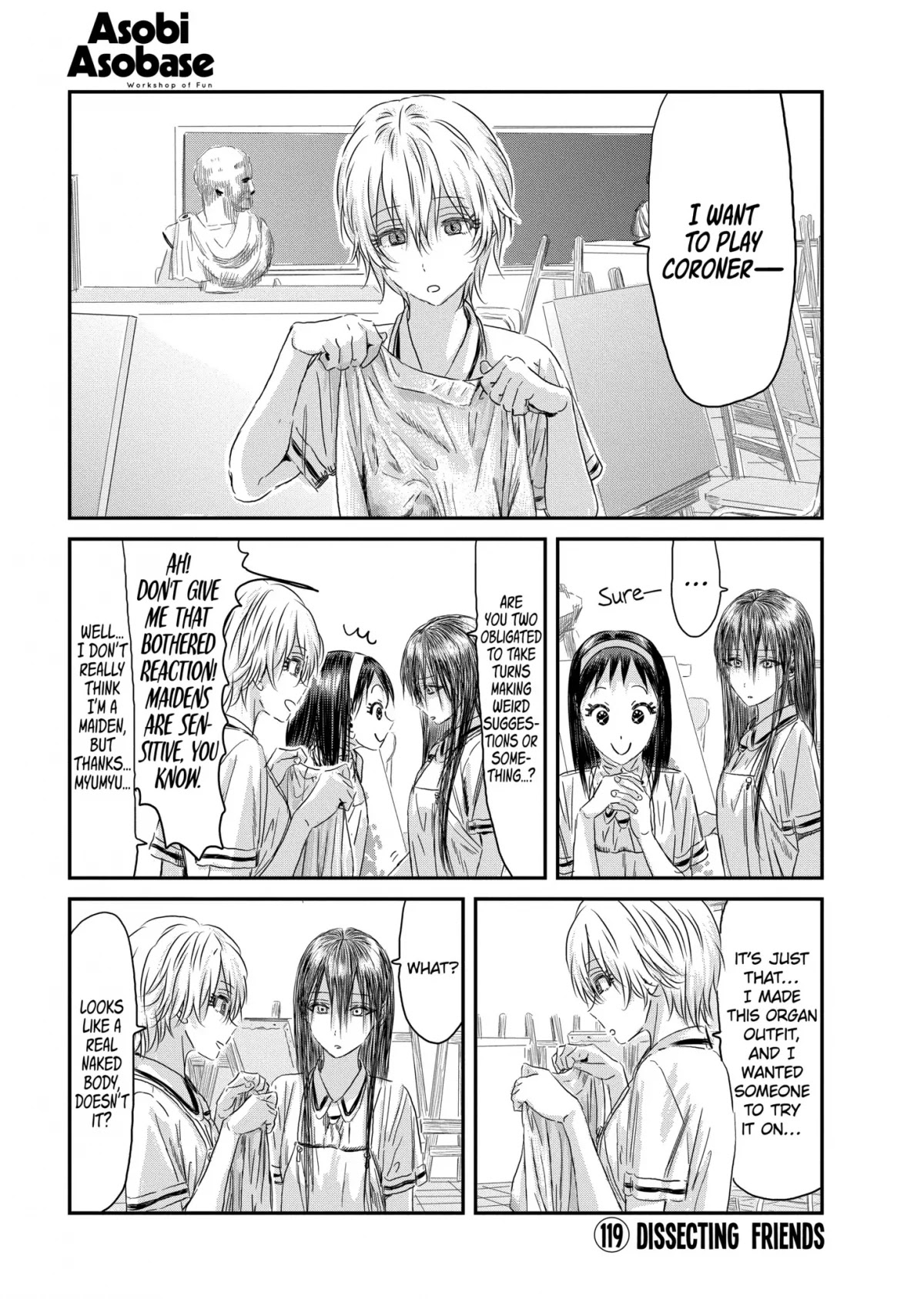 Asobi Asobase Chapter 119 page 1 - Chapter 119: Dissecting Friends