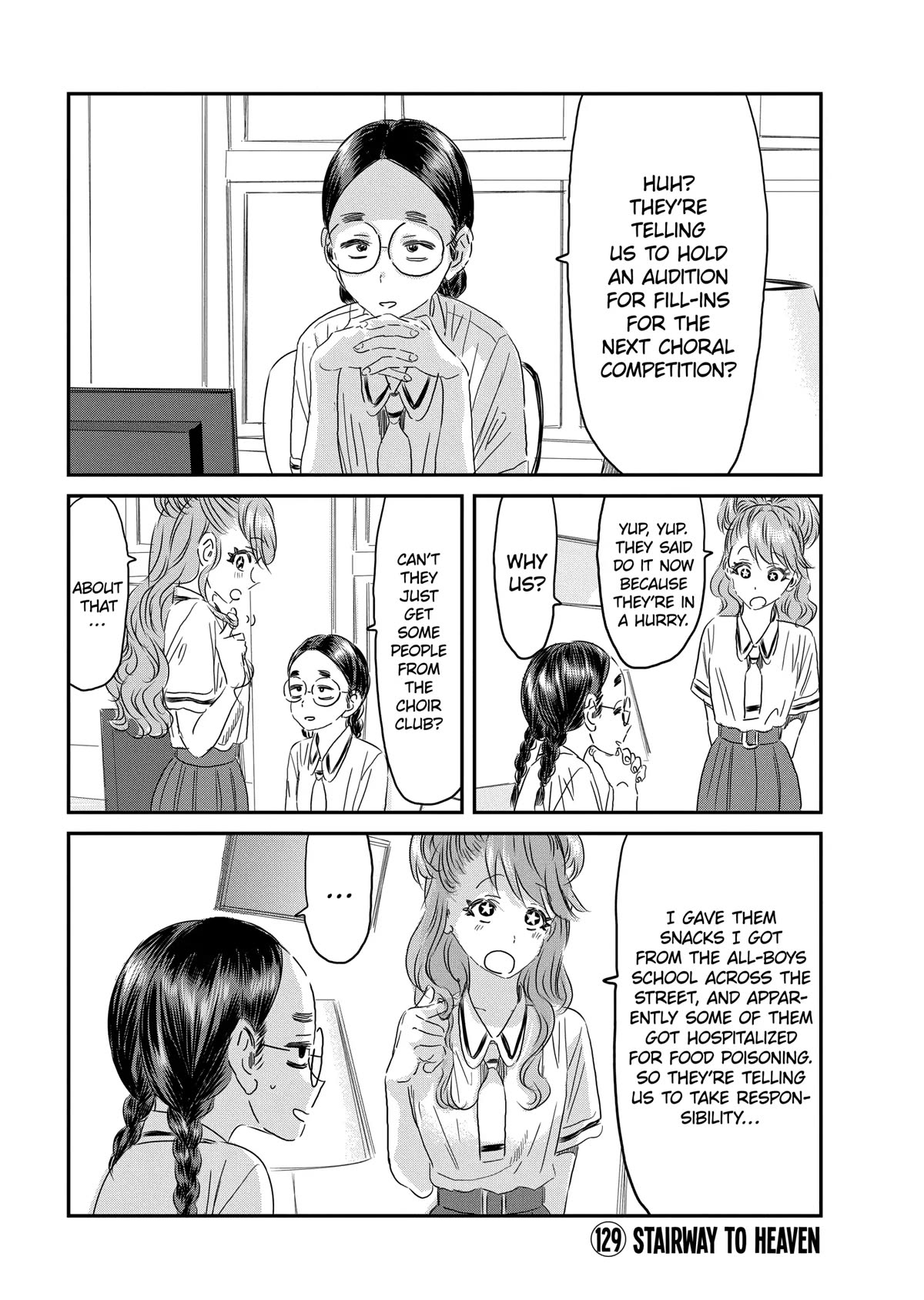 Asobi Asobase Chapter 129 page 1 - Chapter 129: Stairway To Heaven