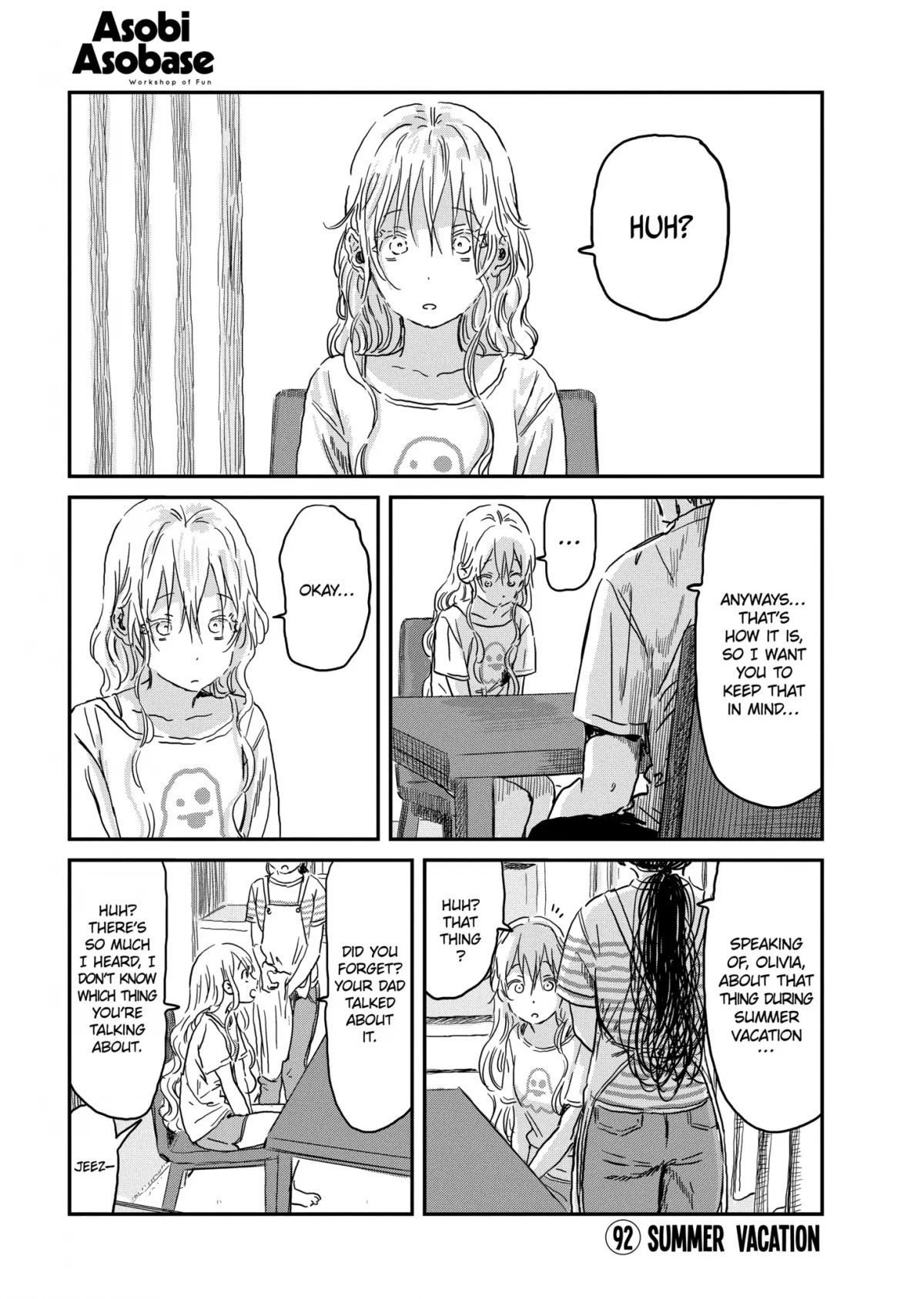 Asobi Asobase Chapter 92 page 1 - Chapter 92: Summer Vacation