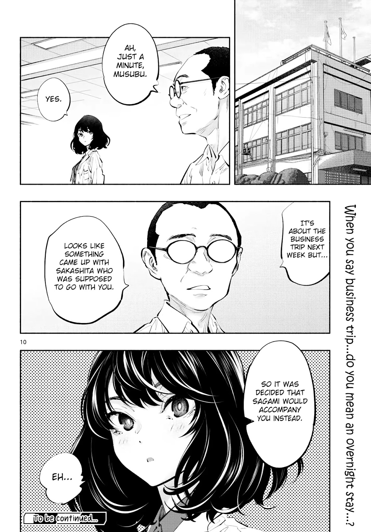 Asoko de Hataraku Musubu-san Chapter 43 page 10 - Chapter 43: Deep Love Talk
