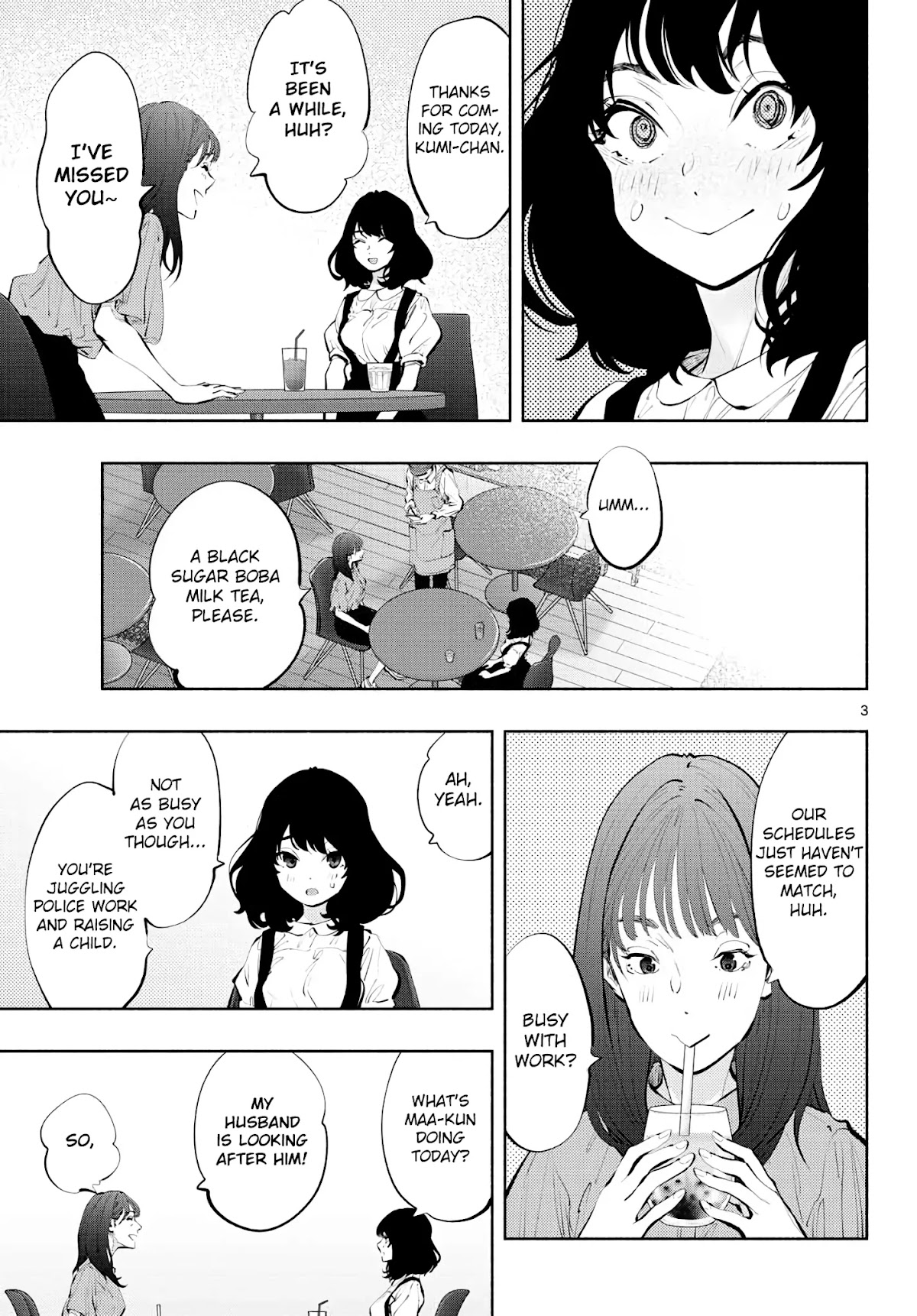 Asoko de Hataraku Musubu-san Chapter 43 page 3 - Chapter 43: Deep Love Talk