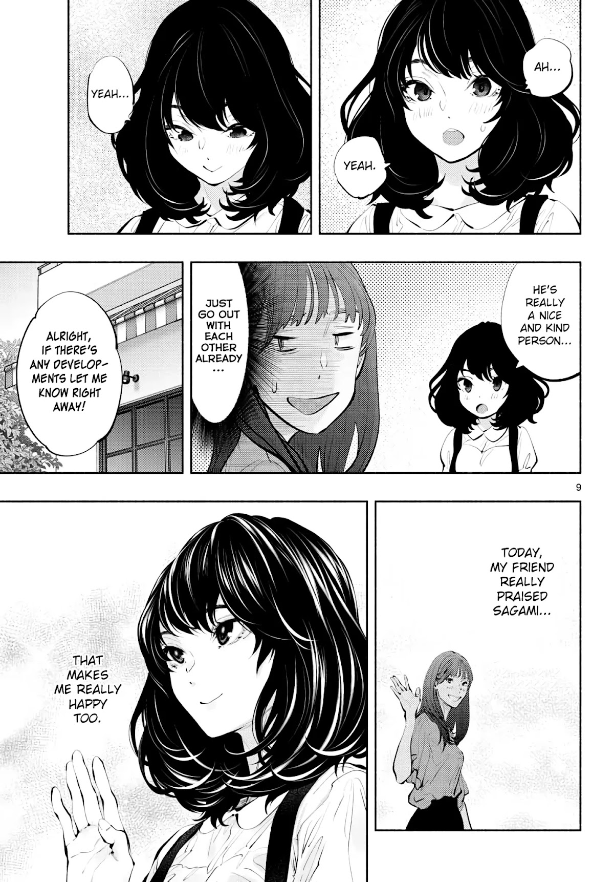 Asoko de Hataraku Musubu-san Chapter 43 page 9 - Chapter 43: Deep Love Talk