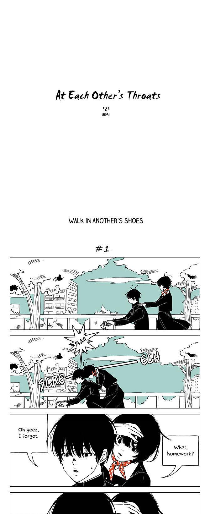 At Each Other's Throats Chapter 1 page 1 - Chapter 1 : Walk In Another's Shoes
