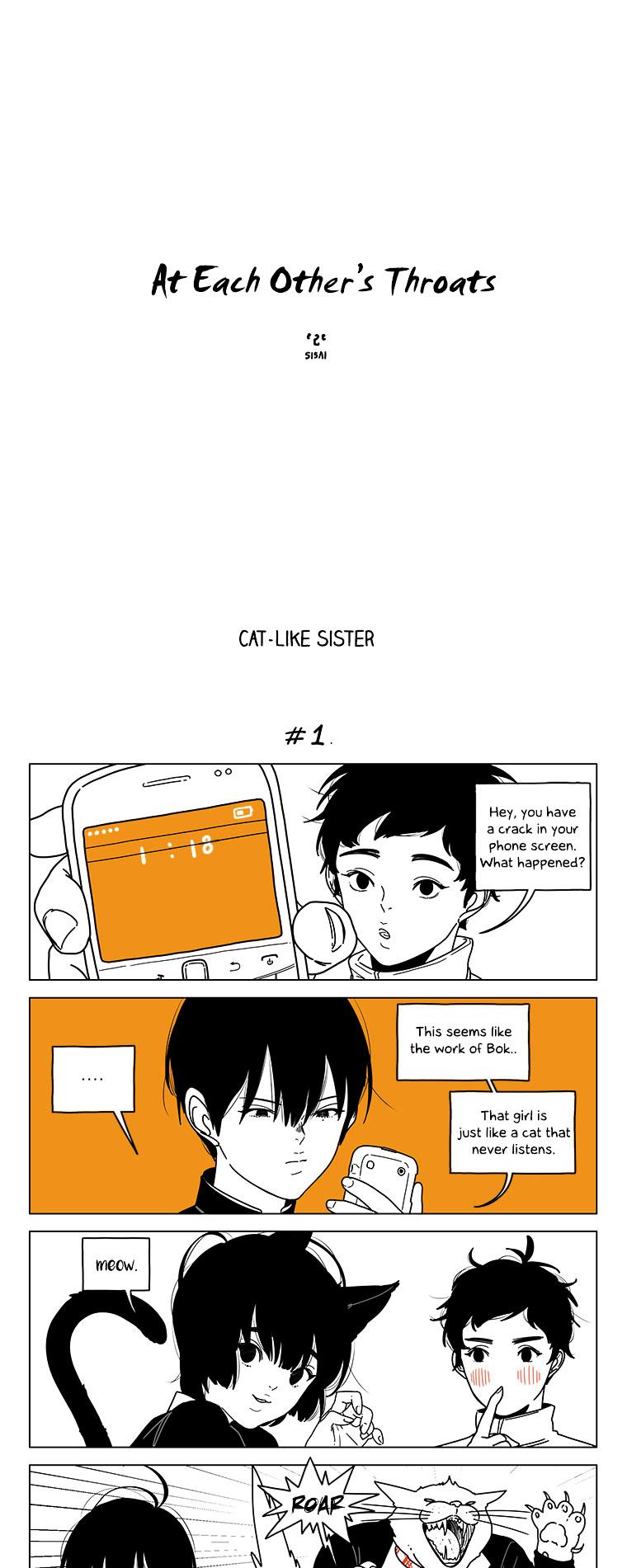 At Each Other's Throats Chapter 18 page 1 - Chapter 18 : Cat-like Sister