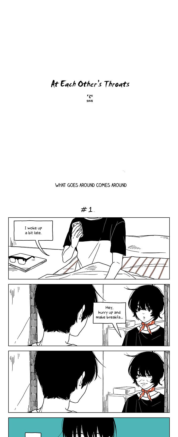 At Each Other's Throats Chapter 2 page 1 - Chapter 2 : What Goes Around Comes Around