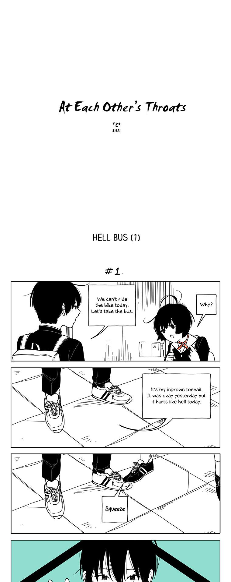 At Each Other's Throats Chapter 20 page 1 - Chapter 20 : Hell Bus (1)
