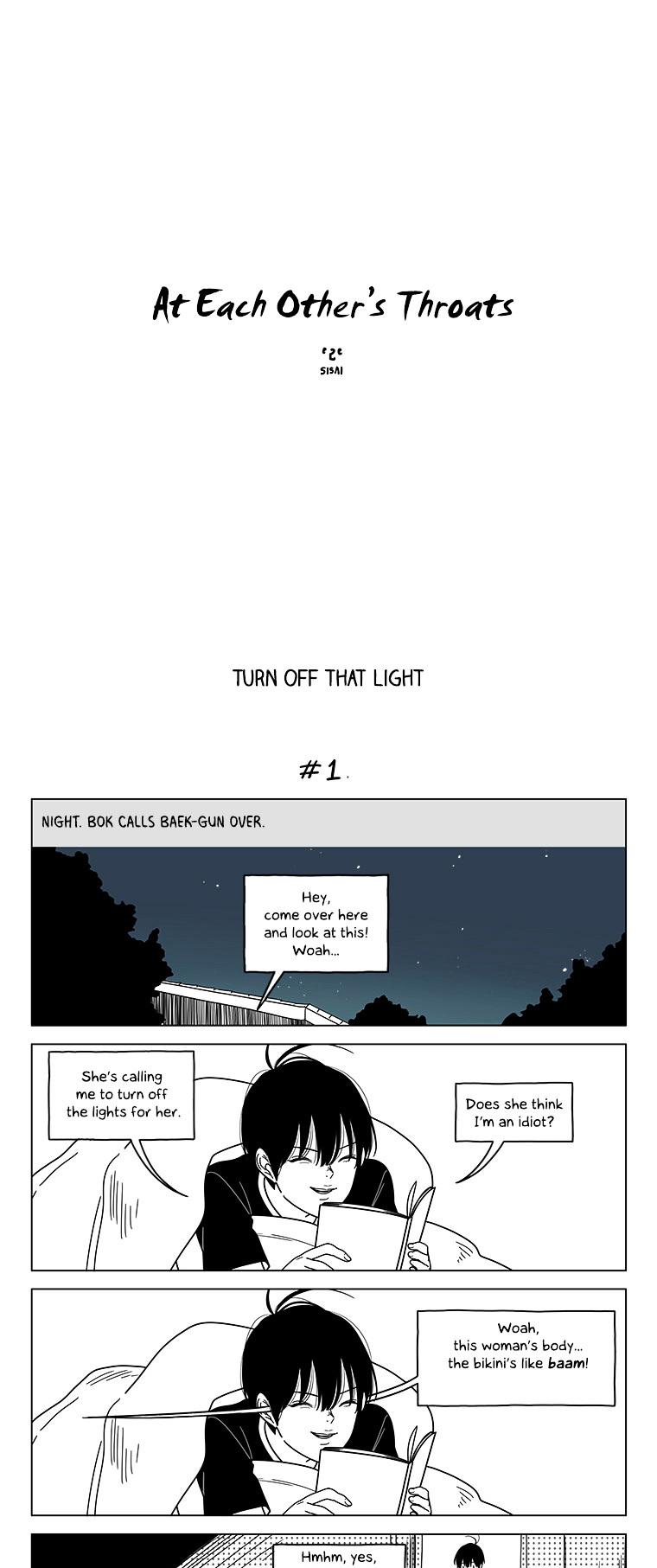 At Each Other's Throats Chapter 26 page 1 - Chapter 26 : Turn Off That Light