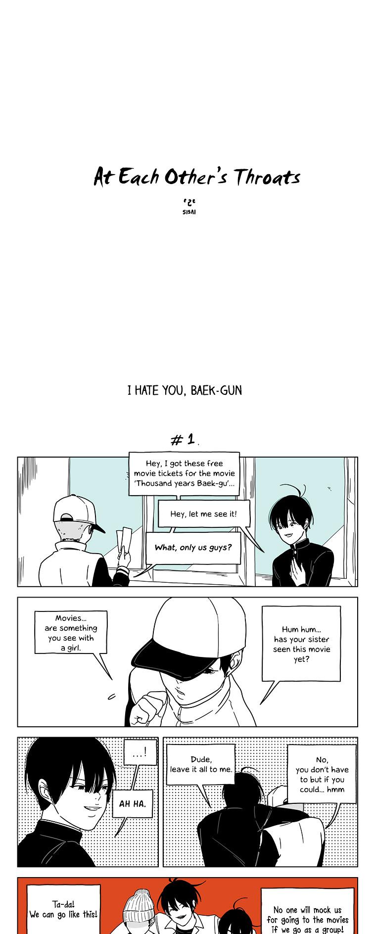 At Each Other's Throats Chapter 30 page 1 - Chapter 30 : I Hate You, Baek-gun