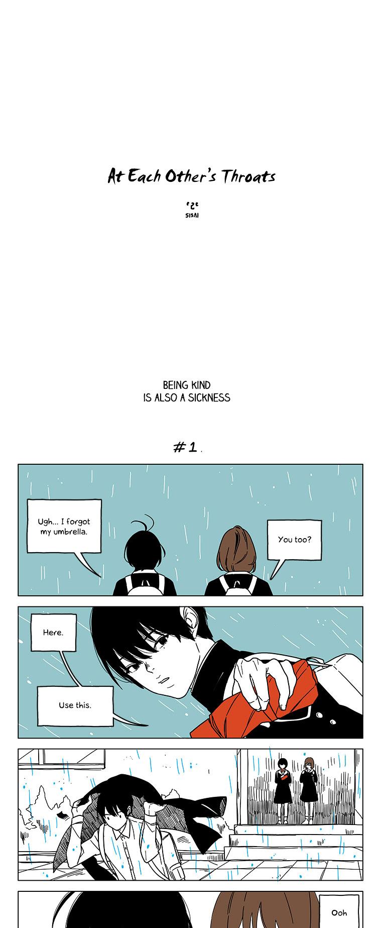 At Each Other's Throats Chapter 4 page 1 - Chapter 4 : Being Kind is also a Sickness