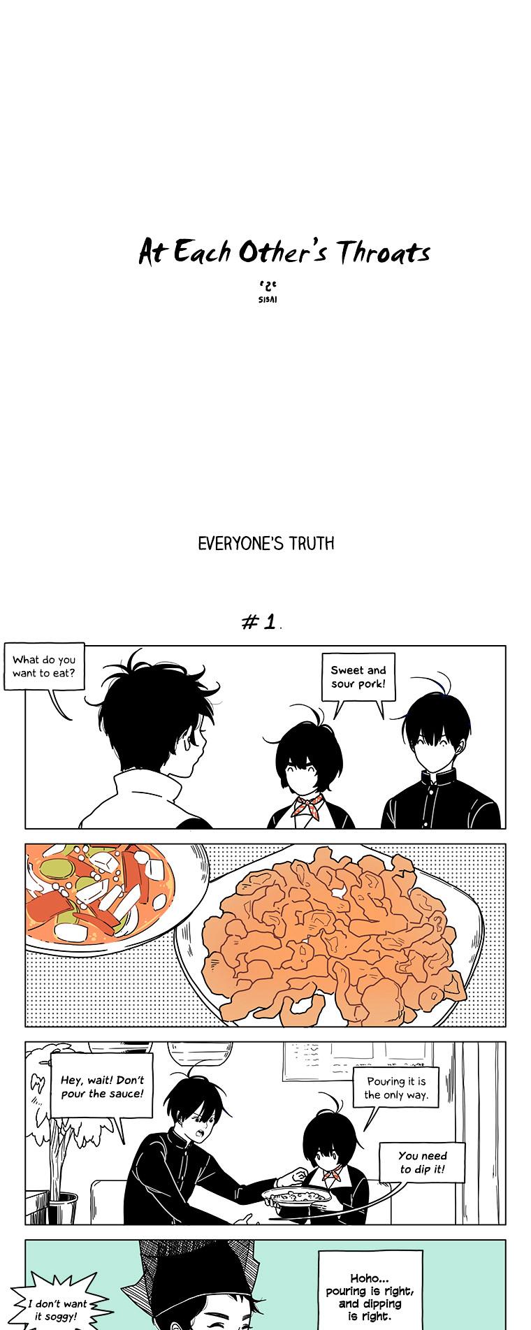 At Each Other's Throats Chapter 50 page 1 - Chapter 50 : Everyone's Truth
