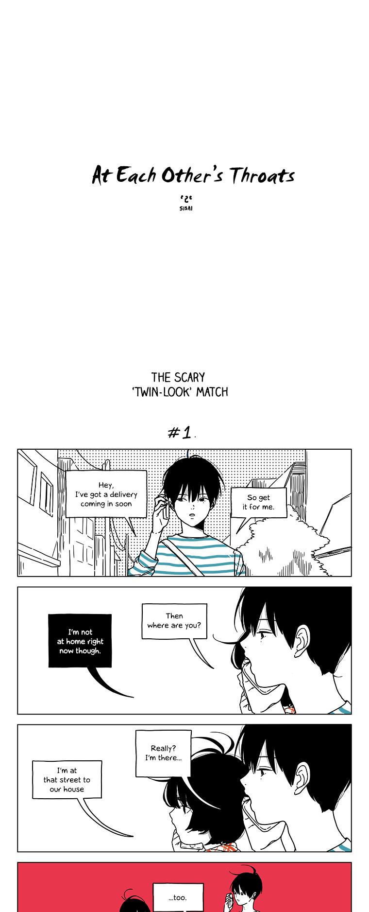 At Each Other's Throats Chapter 51 page 1 - Chapter 51 : The Scary 'Twin-Look' Match