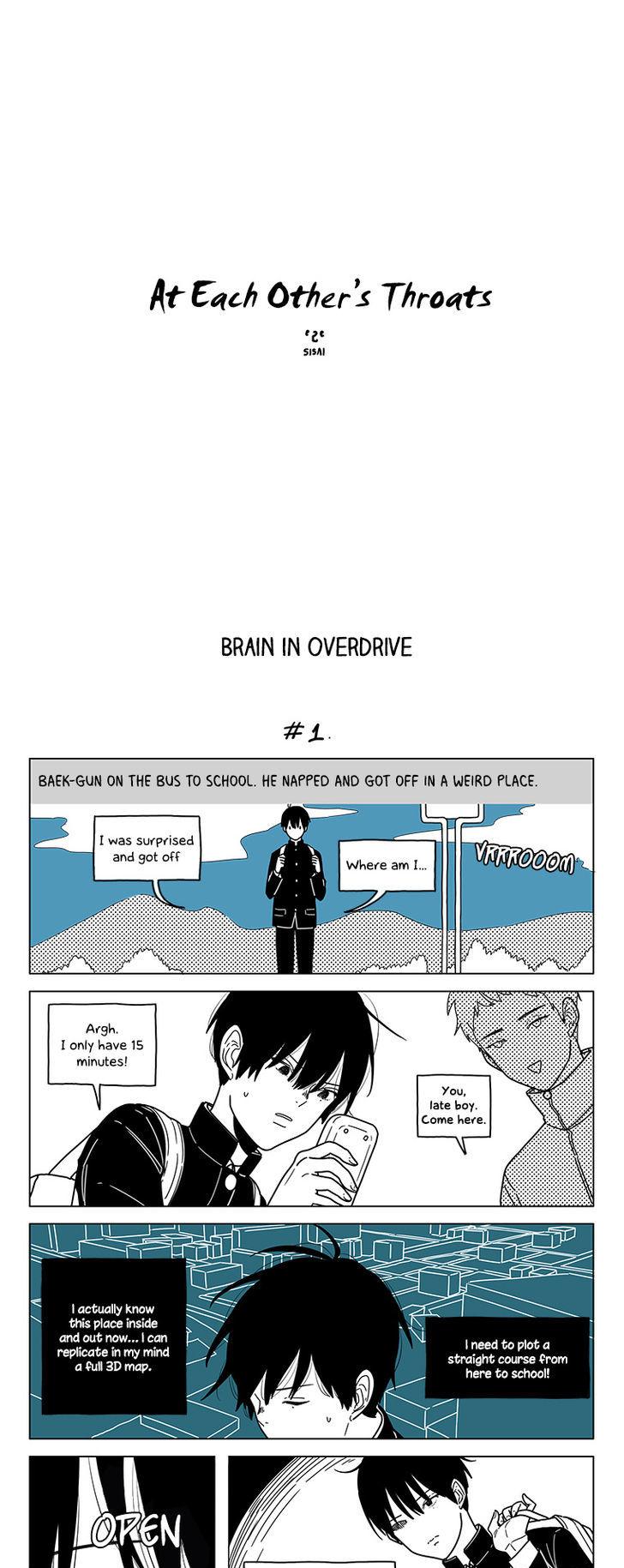 At Each Other's Throats Chapter 62 page 1 - Chapter 62 : Brain in Overdrive