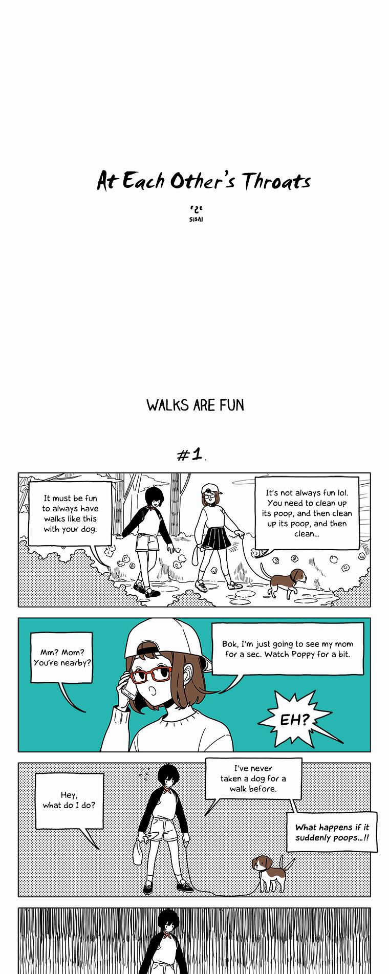 At Each Other's Throats Chapter 68 page 1 - Chapter 68 : Walks are fun