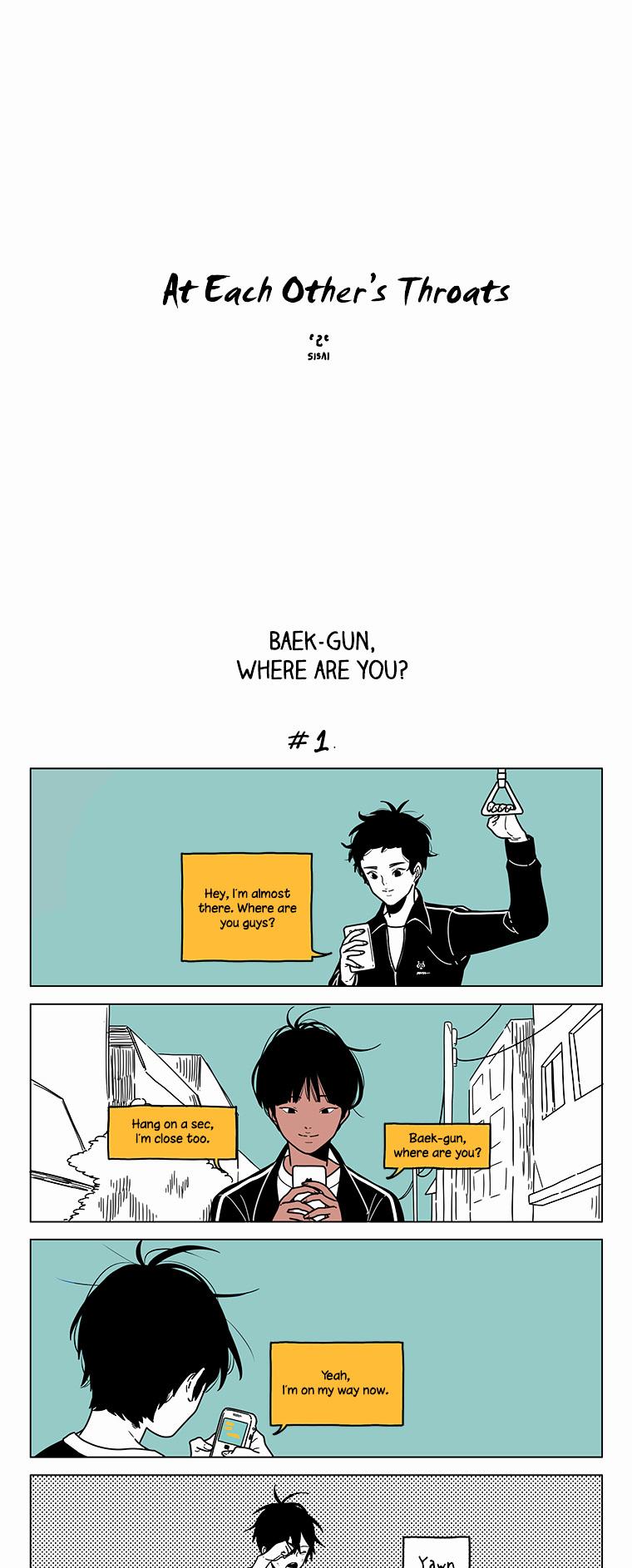 At Each Other's Throats Chapter 71 page 1 - Chapter 71 : Baek-gun, Where are you?