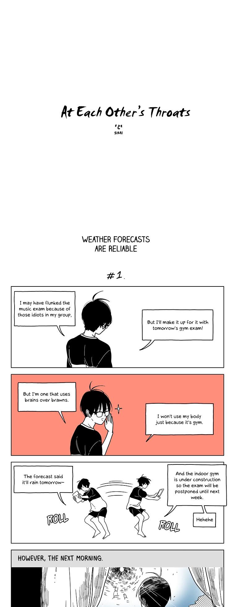 At Each Other's Throats Chapter 76 page 1 - Chapter 76 : Weather Forecasts are Reliable