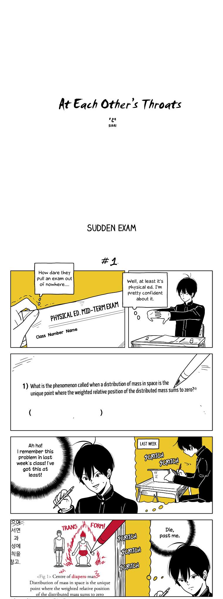 At Each Other's Throats Chapter 83 page 1 - Chapter 83 : Sudden Exam