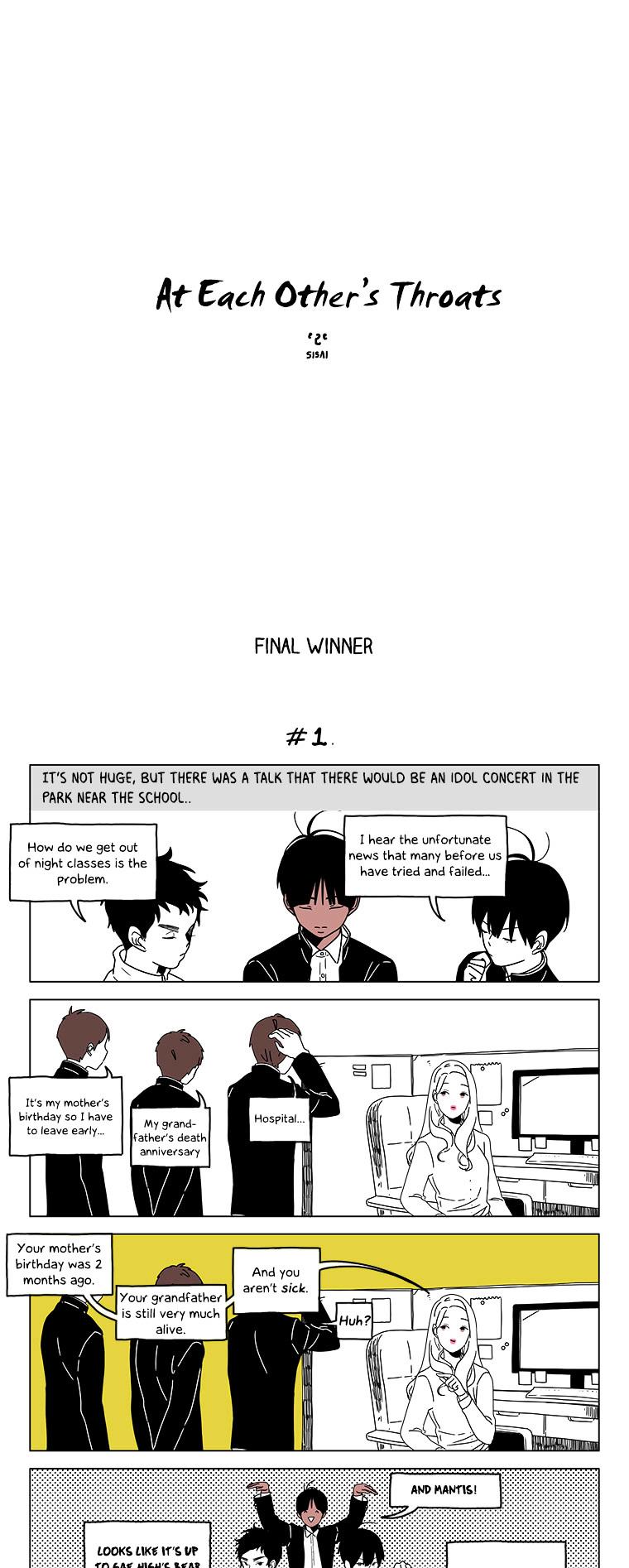 At Each Other's Throats Chapter 89 page 1 - Chapter 89 : Final Winner