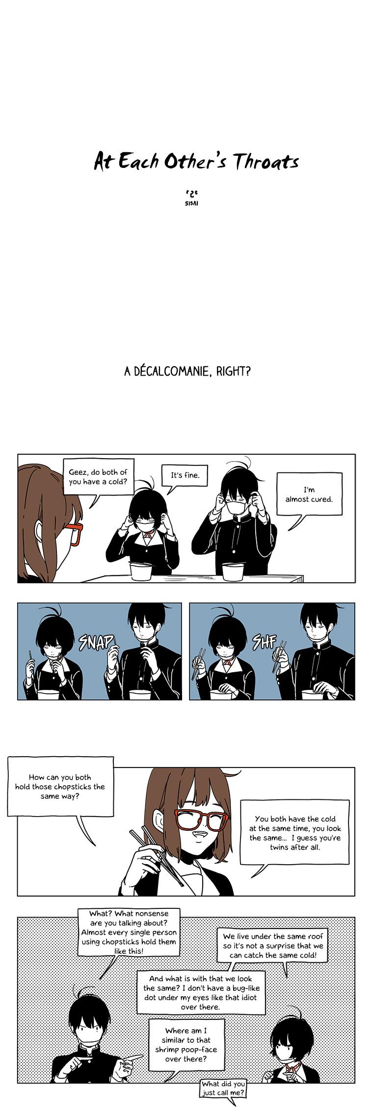 At Each Other's Throats Chapter 95 page 1 - Chapter 95 : A Décalcomanie, right?
