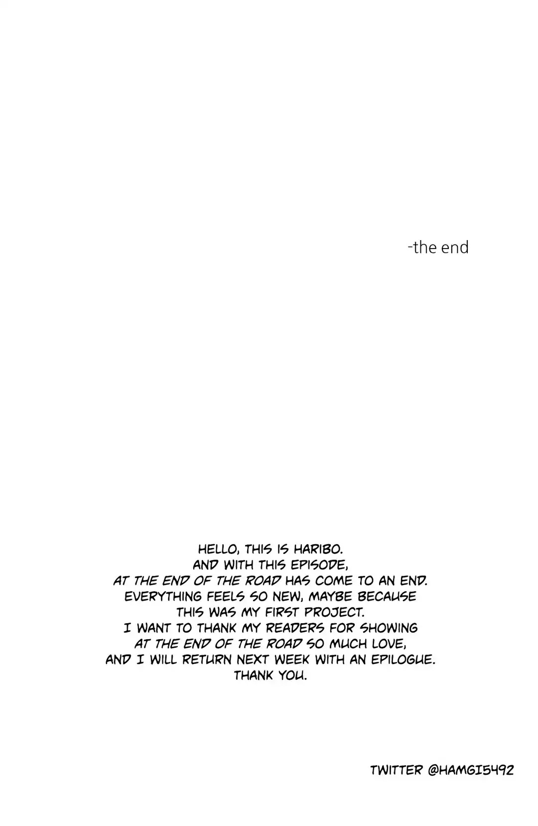 At the End of the Road Chapter 63 page 25 - Chapter 63: Side Story 6 (The End)