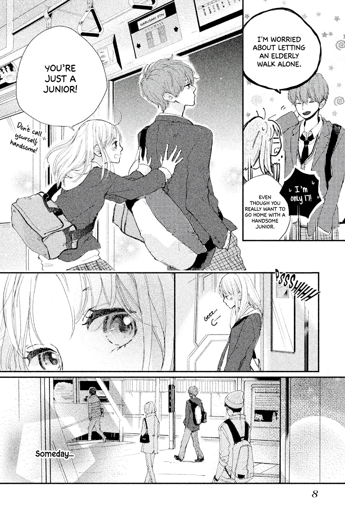 Atashi Kisushita Chapter 5 page 13 - Chapter 5: Kiss 1 - Sea-colored train