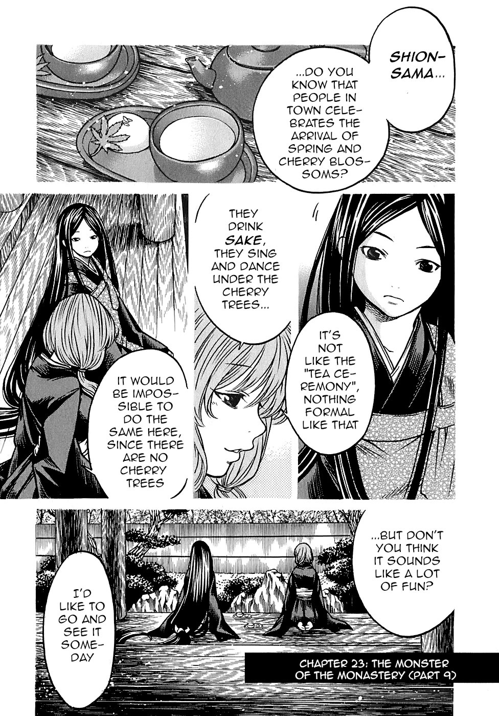 Ateya no Tsubaki Chapter 23 page 1 - Chapter 23: The monster of the monastery (part 9)