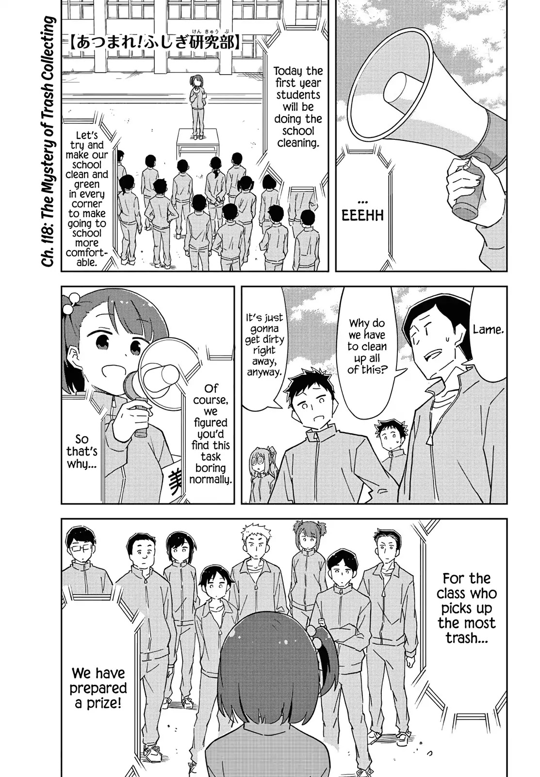 Atsumare! Fushigi Kenkyu-bu Chapter 118 page 1 - Chapter 118: The Mystery of Trash Collecting