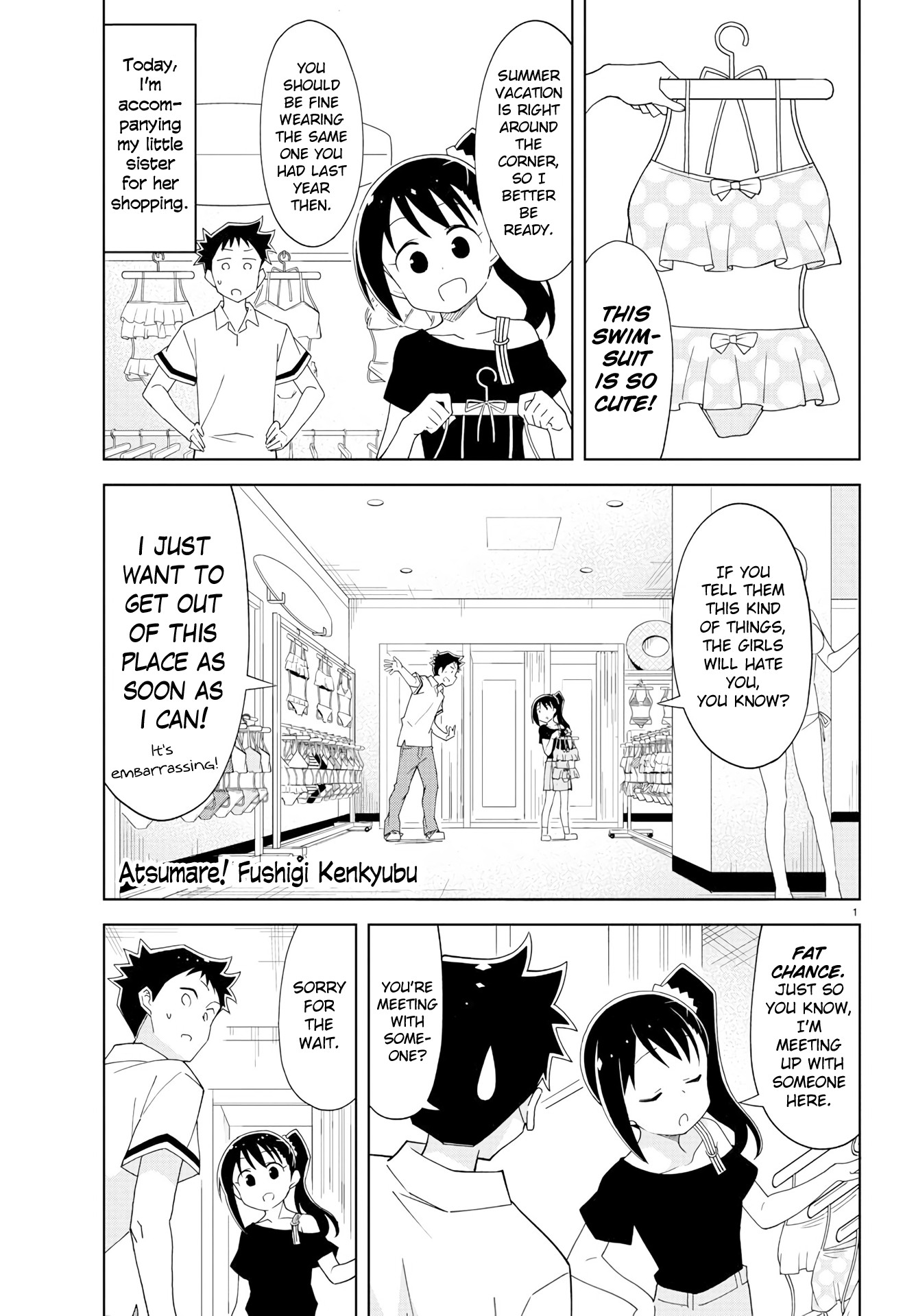 Atsumare! Fushigi Kenkyu-bu Chapter 137 page 1 - Chapter 137: The Mystery of Picking Swimsuits