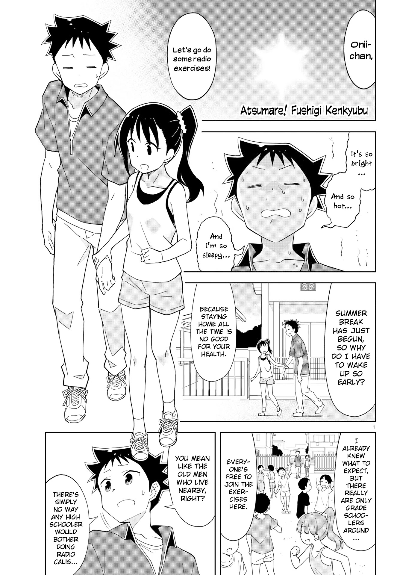 Atsumare! Fushigi Kenkyu-bu Chapter 186 page 1 - Chapter 186: The Mystery of Radio Calisthenics