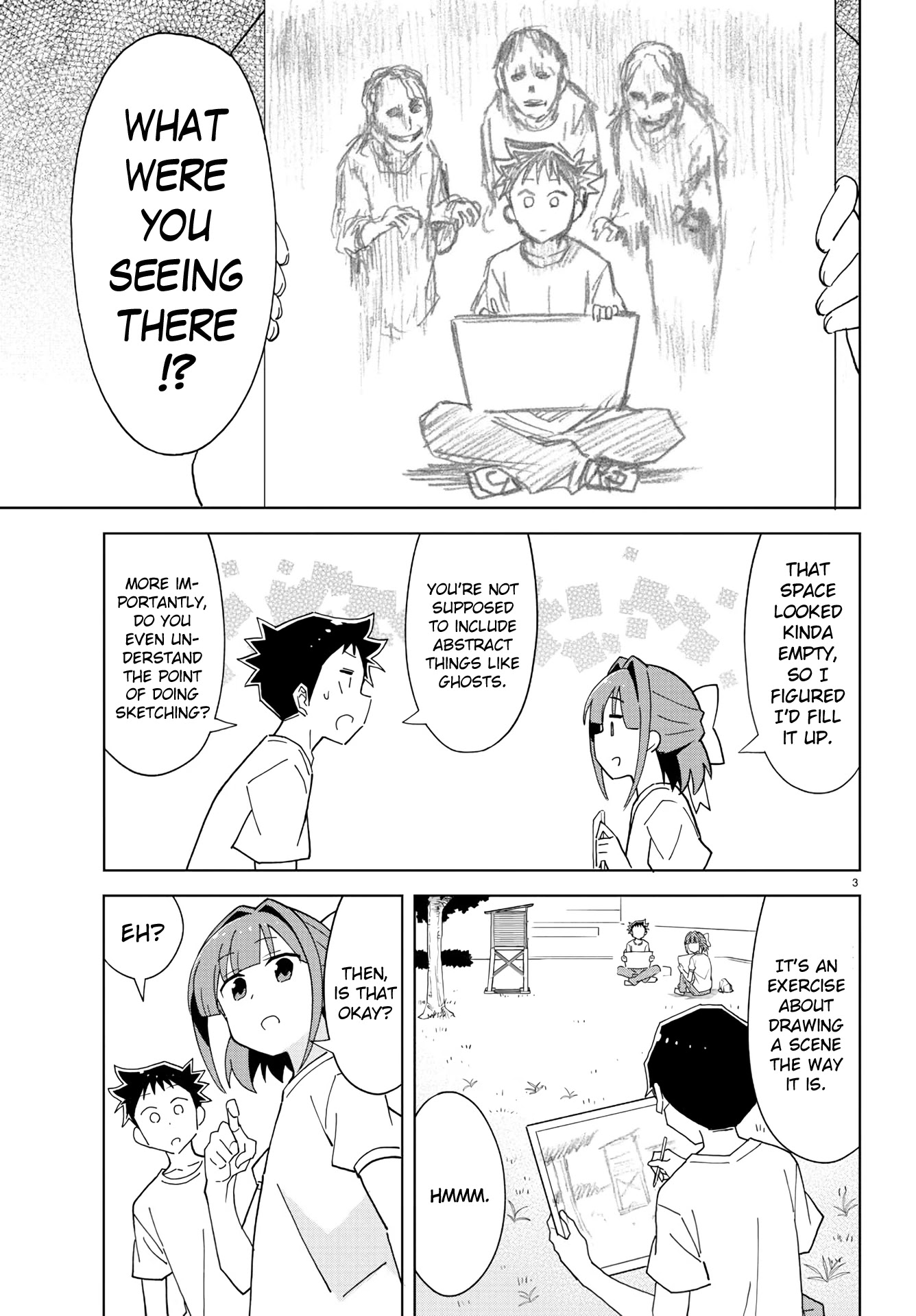 Atsumare! Fushigi Kenkyu-bu Chapter 198 page 3 - Chapter 198: The Mystery of Sketching Sessions