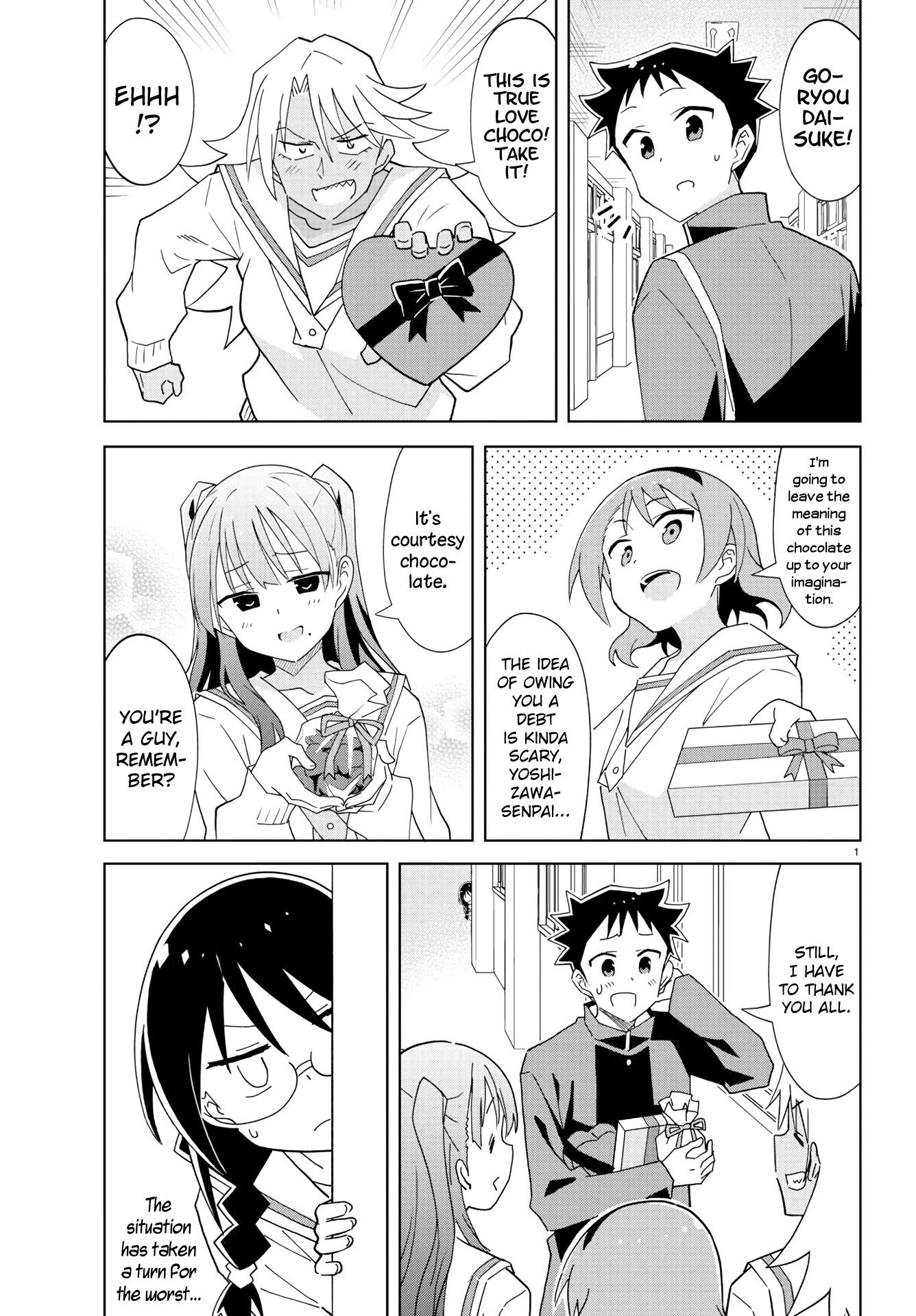Atsumare! Fushigi Kenkyu-bu Chapter 213 page 1 - Chapter 213: The Mystery of Valentine's Day Ban Lift