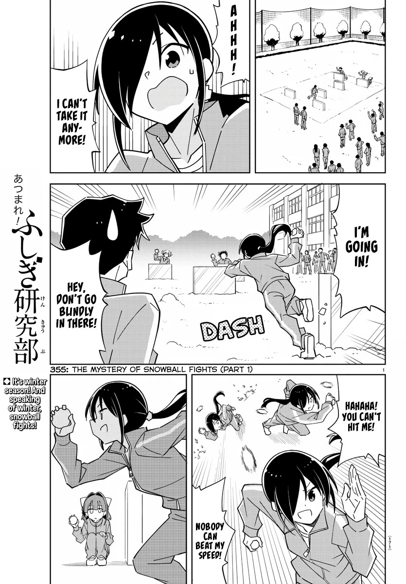 Atsumare! Fushigi Kenkyu-bu Chapter 355 page 1 - Chapter 355: The Mystery of Snowball Fights (Part 1)