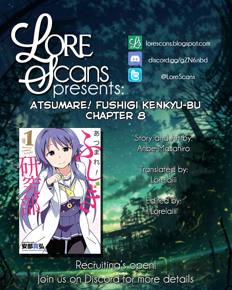 Atsumare! Fushigi Kenkyu-bu Chapter 8 page 1 - Chapter 8: Mysteries and the Night at School