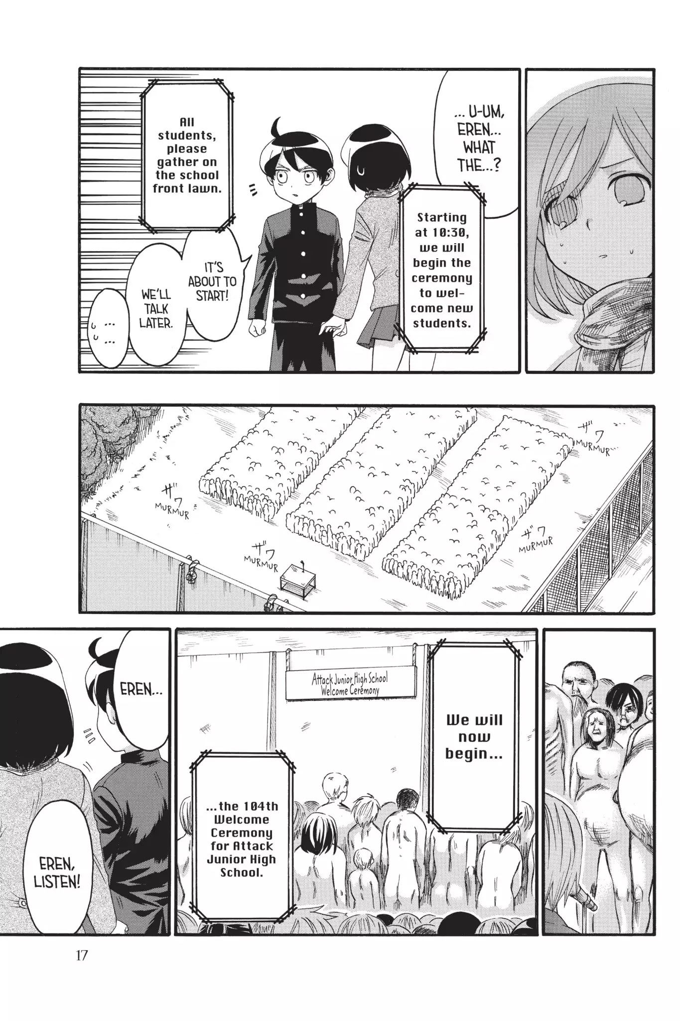 Attack on Titan: Junior High Chapter 1 page 19 - Chapter 1: Vol.1 1st Period: That Did That To That