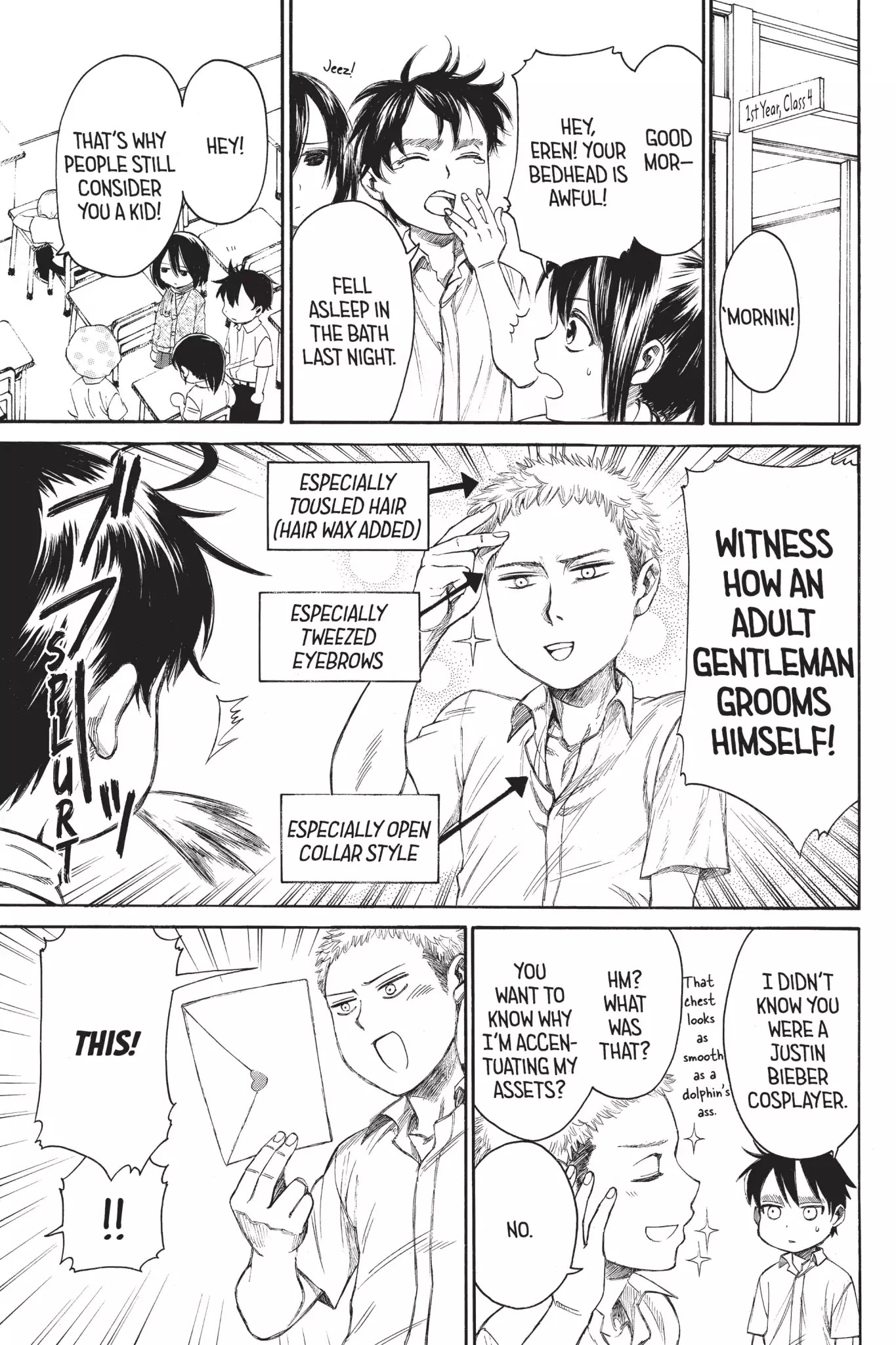 Attack on Titan: Junior High Chapter 12 page 3 - Chapter 12: Vol.1 12th Period: Too Big A Love